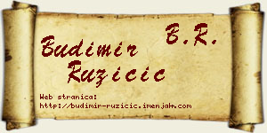 Budimir Ružičić vizit kartica